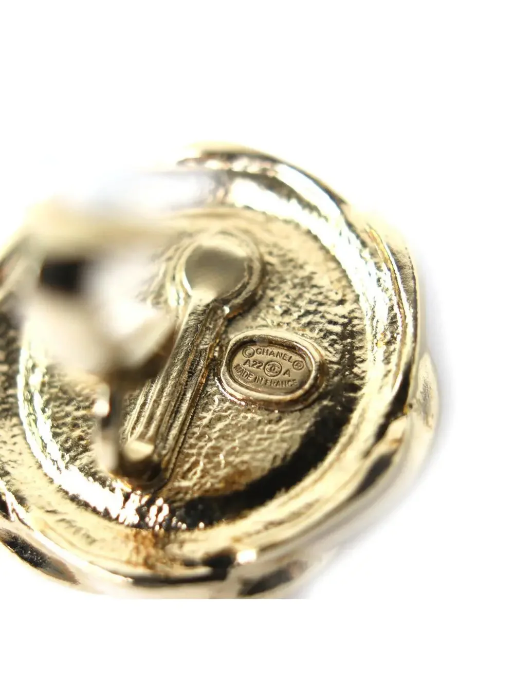 Chanel Cc Logo Clip-On Earrings Gold- #250147C85B